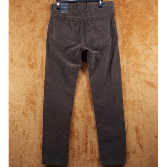 BLOOMINGDALES Jeans Mens 34x30 Brown Corduroy Slim Leg Tailored Pants - Picture 3 of 4